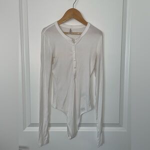 Sunday Best White Long Sleeve Bodysuit